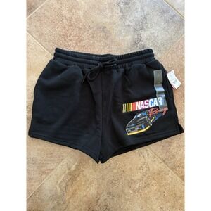 Women's NASCAR Black Fleece Drawstring Shorts Size Medium NWT